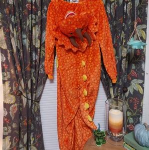 Dinosaur adult onesie PJs size S/M, plush & cozy